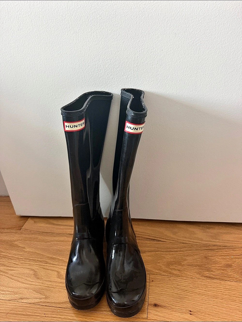 Hunter Original Tall Gloss Rain Boots Black